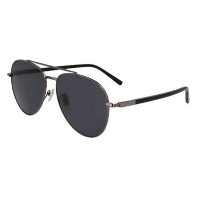 Image de Ferragamo Homme SF316S 027 Lunettes de soleil Métal Ruthénium Pilote Normale