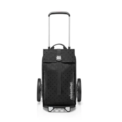 Image de reisenthel Citycruiser Glossy Dots Black Chariot de courses pratique avec plusieurs grands compartiments (armature + sac)