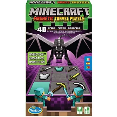 Image de Think Fun 76435 Minecraft Travel Puzzle Jeu de Logique pour Enfants 8 Ans, et Résolution Problèmes, Multicolore
