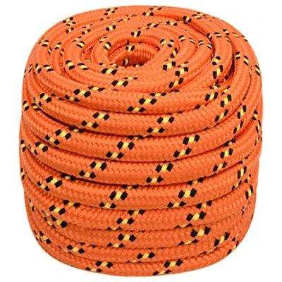 Image de vidaXL Corde de Bateau Levage Câble d&#039;Amarrage Ancrage Navire Lignes Gréement à Linge Orange 20 mm 25 m Polypropylène