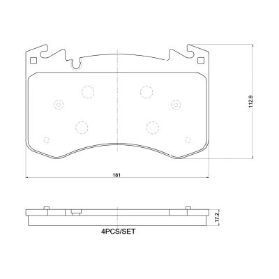 Image de BREMBO Jeu de plaquettes frein contact signal d&#039;usure exclu P 44 031 LAND ROVER: Range Rover Sport