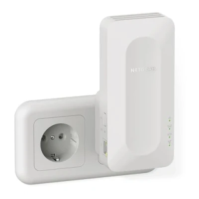 Image de NETGEAR WiFi6 Mesh Repeater (EAX17) Add up to 140 m² and Over 20 Devices with AX3000 Dual Band Wireless Signal Booster (Max 3.0 Gbps) WPA Security &amp; Smart Roaming