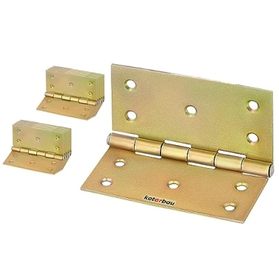 Image de KOTARBAU® Lot de 10 charnières porte 100 mm x Galvanisées Jaune
