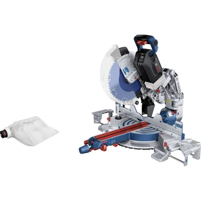 Image de Bosch Professional Scie à onglets radiale sans fil BITURBO GCM 18V 305 GDC (avec lame, module de connectivité, sac poussière, batterie ni chargeur, dans boîte en carton) Noir