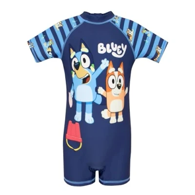 Image de BlueY Maillots De Bain Maillot Piscine Garcon Combinaison Enfant Bleu 5 6 Ans
