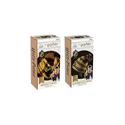 Image de Harry Potter écharpe à boucles + bonnet Beanie de la maison Hufflepuff Poudlard