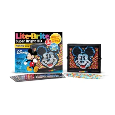 Image de Lite Brite Super HD Disney 100 ! Édition spéciale, Planche à Dessin Lumineuse colorée, Art Lumineux, Jouet éducatif d&#039;apprentissage partir de 4 Ans, Cadeau d&#039;apprentissage, Jeu créatif
