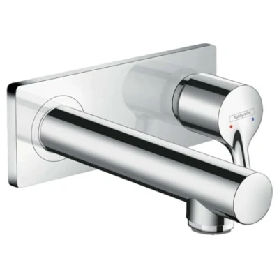 Image de hansgrohe Talis S Mitigeur de lavabo encastré mural, bec 225mm, bonde à écoulement libre, chromé, 72111000