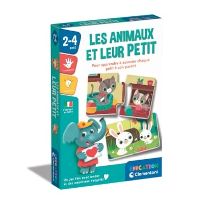 Image de Clementoni animaux et leur petit Contient 16 mini puzzles 1 guide. 2 ans 52786