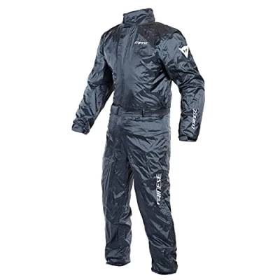 Image de Dainese Homme Rain Suit Combinaison de Pluie Imperm able Moto pliable l g re avec inserts r fl chissants, Anthracite, M EU