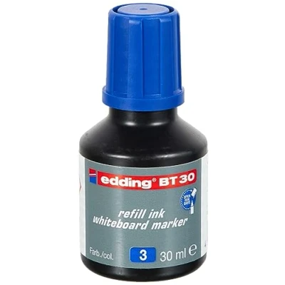 Image de edding BT 30 recharge d&#039;encre marqueurs pour tableaux blancs bleu ml système de compte gouttes, idéal comme propre et simple presque tous les