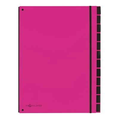 Image de PAGNA Classeurs soufflet tendance, A4, 12 comp., rose foncé