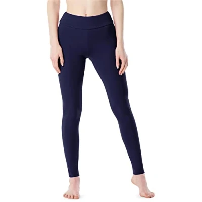 Image de Merry Style Leggings Longs en Coton pour Femmes Confortables avec Large Ceinture MS10 429 (Bleu Marine, L)