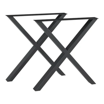 Image de Lot de 2 pieds table Greith acier 72 x 69 cm noir