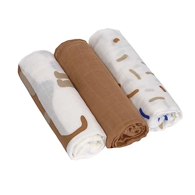 Image de Lässig Heavenly SOFT Swaddle L Little Mateys 3 PACK Unisex Couverture pour bébé royal blue7multicoloured enfants, Taille: One Size