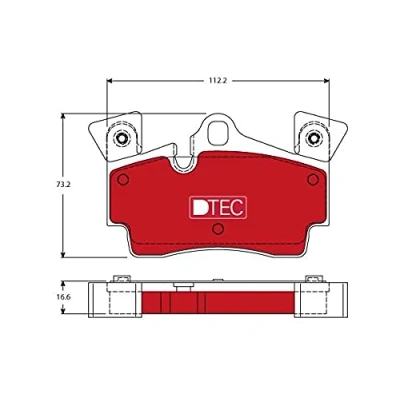 Image de TRW DTEC COTEC GDB1652DTE Jeu de plaquettes frein préparé pour indicateur d&#039;usure PORSCHE: Cayenne, AUDI: Q7