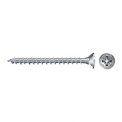 Image de fischer Vis PowerFast FPF II CZF 3,0x25 à Tête fraisée, empreinte PZ, zingué blanc, filetage total Boîte de 300