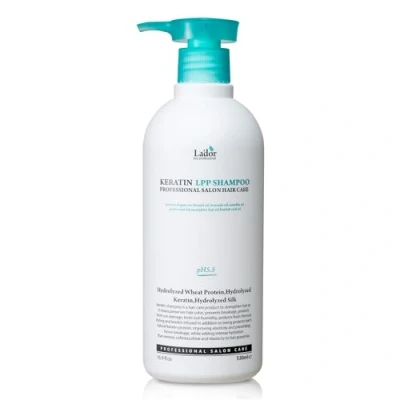 Image de LA&#039;DOR Shampoing réparateur à la kératine LPP Protéines de blé 500 ml Shampooing nourrissant Sub Acide pH 6,0 Traitement des cheveux secs et endommagés Pour permanentés Sans