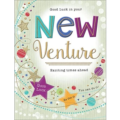Image de Piccadilly Greetings Carte d&#039;occasion traditionnelle New Venture 20,3 x 15,2 cm, A11507, vert