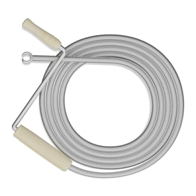 Image de Relaxdays Furet déboucheur de canalisation, 3 mètres, pour Douche, évier, WC, Acier, Spirale Nettoyage, argenté