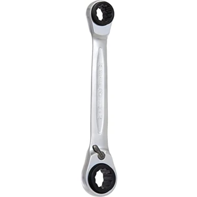 Image de Ks Tools 503.4553 Clé polygonale à cliquet réversible 4 En 1 Gamme GEARplus® 21x27 22x24 mm chrome Vanadium Finition Satinée