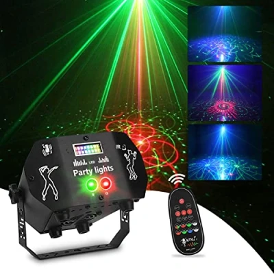 Image de Nauotk Lampe de Scène avec Télécommande, 60 Modes RGB, Lumière Disco Contrôlée par Musique et Stroboscope, Boule à Commande Vocale 2m Câble USB pour Halloween, Fête, Noël