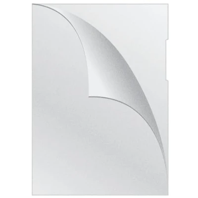 Image de Pochettes pour brochures Q Connect SUPER STRONG/pochettes classeurs type L DIN A4 / 100 pièces/couleur : semi transparent/PP 120 microns/µm/ouvert sur le côté transparent grainé