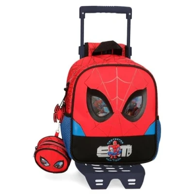 Image de Marvel Spiderman Protector Sac à dos préscolaire avec chariot rouge 23x25x10 cms Polyester 5,75L