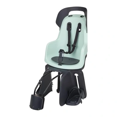Image de BOBIKE 8012700003 Siège arrière GO Maxi avec système d&#039;inclinaison pour vélos Roues de 26&quot; à 29&quot; ancrage au Cadre Couleur Menthe Guimauve