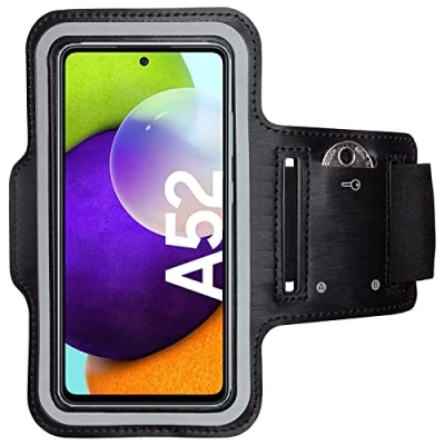 Image de CoverKingz Brassard de Sport pour Samsung Galaxy A52(5G)/A52s 5G Smartphone, Accessoire avec Poche Les clés A52 (5G)/A52s téléphone Portable Noir