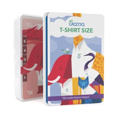 Image de Ulassa cartes Planning poker pour 8 personnes T shirt Size Estimation Jeu de agile estimer efficacement les besoins complexes des projets en équipe