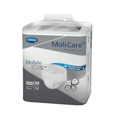 Image de 4x Hartmann MoliCare® Premium Mobile Inkontinenzpants, 10 Tropfen Größe L 14 Stück B07RLP3SB9 Packung (14 Stück)