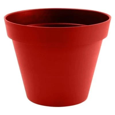 Image de EDA Pot de Fleur Rond Toscane Ø 60 cm Volume 76 L 59 x H.47 Rouge Rubis
