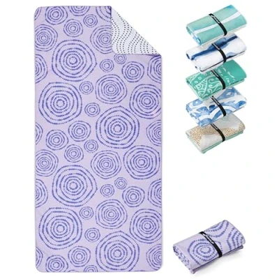 Image de Fit Flip Serviette de Plage Microfibre Fine et légère à séchage Rapide Drap XXL 100% recyclée Circles 200cm x 90cm