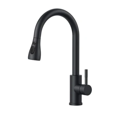 Image de FORIOUS Robinet Cuisine Noir, Mitigeur Douchette Evier Pivotant à 360 d&#039;Évier Arc Élevé Pulvérisateur Escamotable 2 Modes