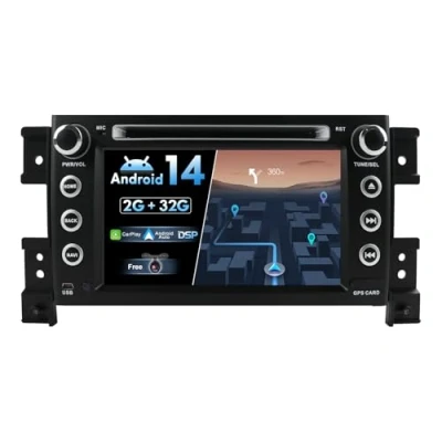 Image de JOYX Android 10 Autoradio Compatible Avec Suzuki Grand Vitara 2005 2018 2G32G GPS 2 Din Caméra Microphone GRATUITES 7 Pouce Soutien Dab Commande au Volant 4G WLAN BLuetooth5.0 Carplay Google