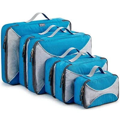 Image de G4Free 3/6/7 Pièces Organisateur de Voyage Cube d&#039;emballage Sac Rangement pour Valise à Vêtements Différents Tailles des Cubes