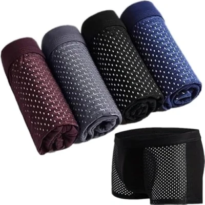 Image de INSTR Boxhero Boxer en Fibre de Bambou Cool sous vêtements Box Hero 4 pièces (Color : 4pcs a, Size L)