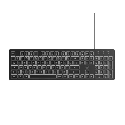 Image de Mobility Lab Clavier Lumineux Filaire USB Retroéclairage LED Blanc AZERTY