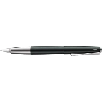 Image de Lamy studio 069 Stylo plume, en acier inoxydable, finition laquée noir/vert, avec poignée inoxydable poli, plume argentée polie, calibre EF
