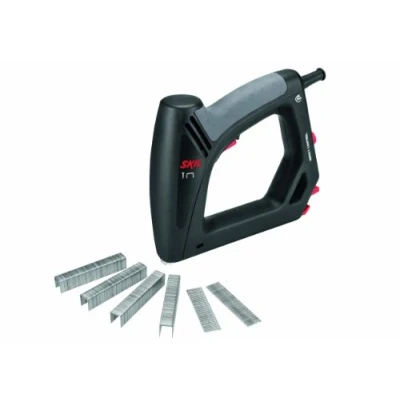 Image de Skil 8200AA Agrafeuse Cloueuse Electrique avec Puissance réglable (Câble de 6 mètres, Set 400 Agrafes et 100 Clous)