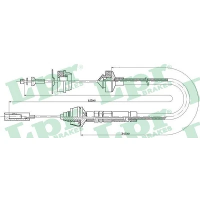 Image de LPR C0025C Câble d&#039;Embrayage avec réglage manuel CITROËN: Xsara 5 portes, Coupe, Break
