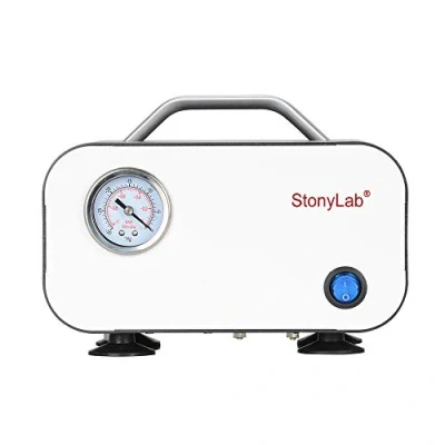 Image de stonylab pompe à vide membrane, compacte sans huile avec débit de pompage 10 L/min pour les travaux laboratoire distillation et filtration, 110 220 V