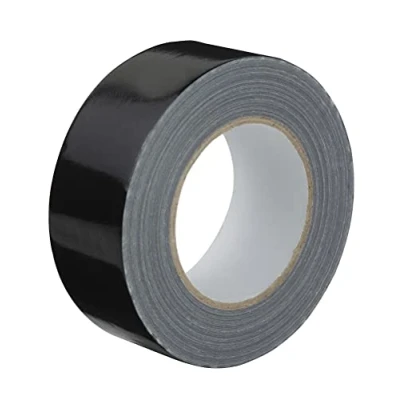 Image de GTSE Ruban adhésif toilé Duct tape Gaffer Noir 48 mm x 50 m 1 rouleau résistant,imperméable pour réparer,fixer,assembler,renforcer,étanchéifier