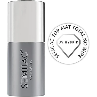 Image de Semilac Vernis à ongles gels semi permanents UV Top Coat No Wipe Matt Total 7ml