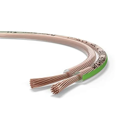 Image de Oehlbach Speaker Wire SP 7 câble de Haut Parleur stéréo Hi FI avec OFC (cuivre sans oxygène) 2 x 0,75 mm² à Mini Bobine Transparent 10m