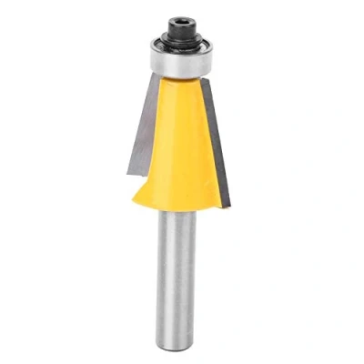 Image de Fraise à raboter queue chanfreiner Chanfrein de 8mm avec Roulement Router Bits Surface Rabotage Outil Coupe pour Travail du Bois (15)