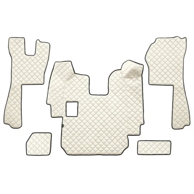 Image de F CORE FL11 CHAMP Ensemble de tapis sol Similicuir avant 5 blanc ivoire