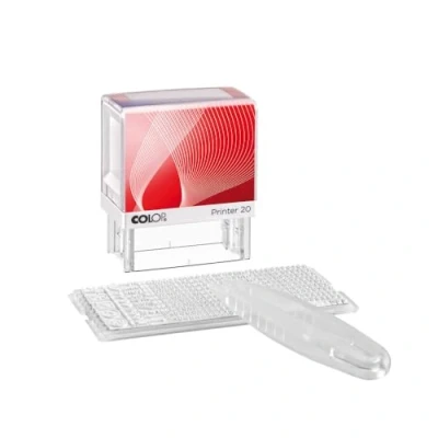 Image de Colop 111604 Set tampon 20/1 avec caractères pour personnaliser texte 14 x 38 mm 4 lignes Noir (Import Allemagne)