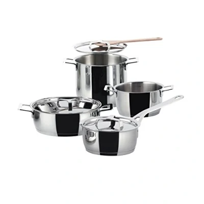 Image de Alessi Pan Set Pots&amp;Pans AJM100S7 4 Piece by Jasper Morrison